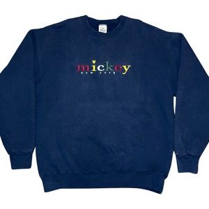 Vintage The Disney Store Mickey Mouse New York Crewneck Sweatshirt XL USA